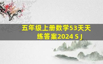 五年级上册数学53天天练答案2024 S J